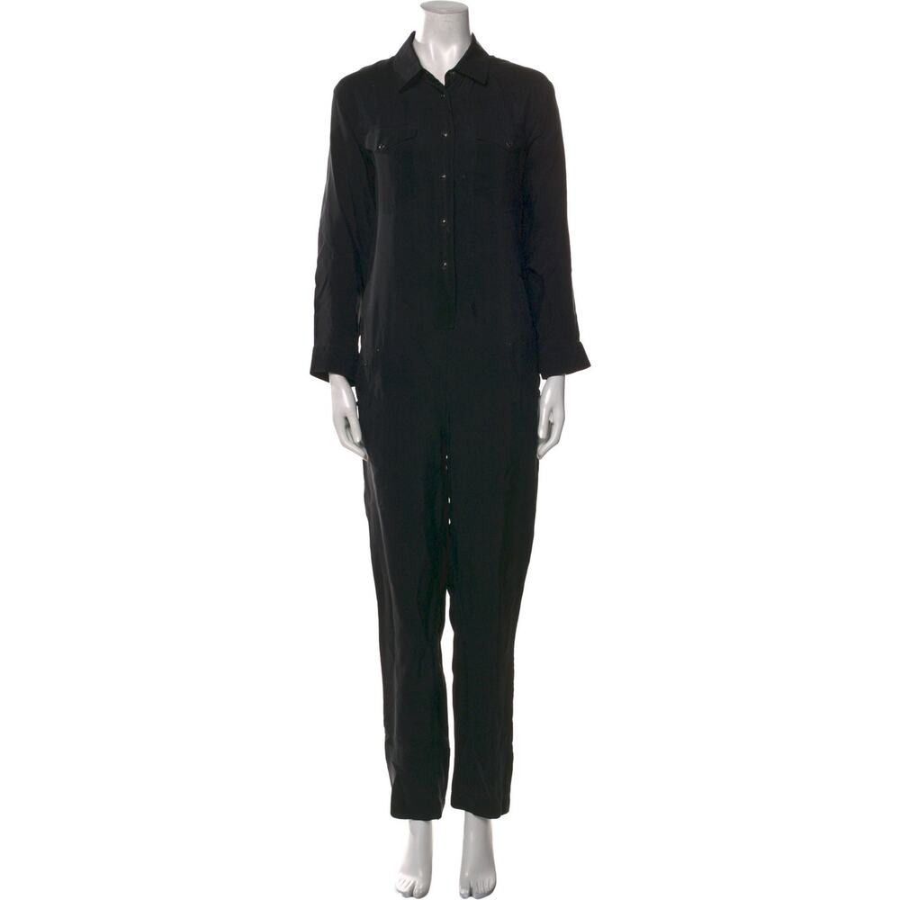 Madewell Black Long Sleeve Straight Legs Jumpsuit Size L - Picture 4 of 8